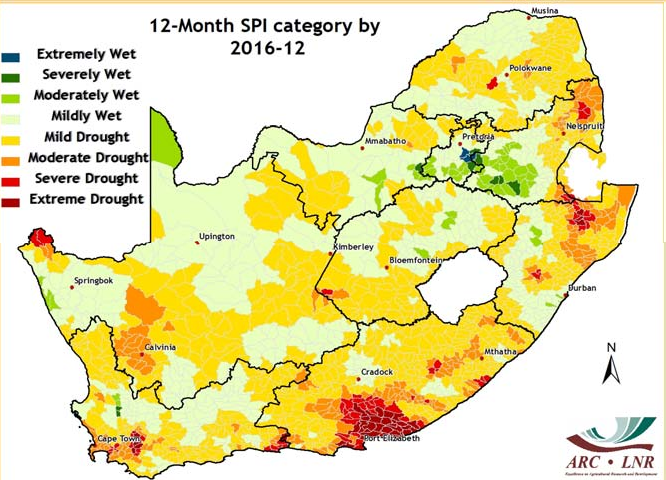 droughts in africa map